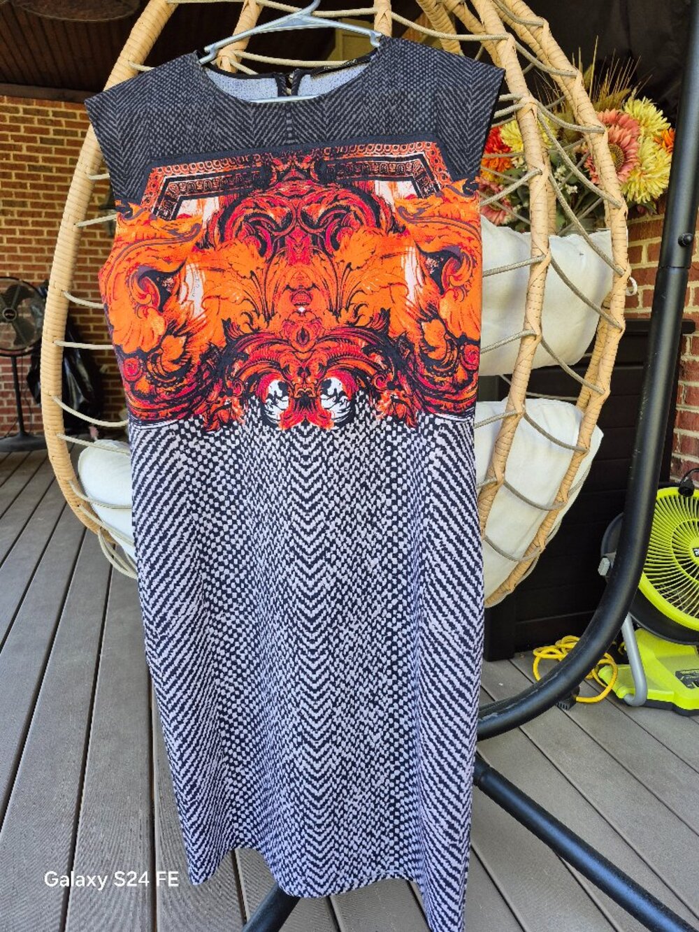 Dress featuring the "Tilda" print by Roberto Cavalli